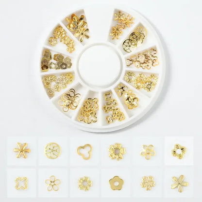 Resin Filling Metal Rivet Moon Stars Nail Art Decorations Mixed Beach Ocean Style Jewelry DIY Charms