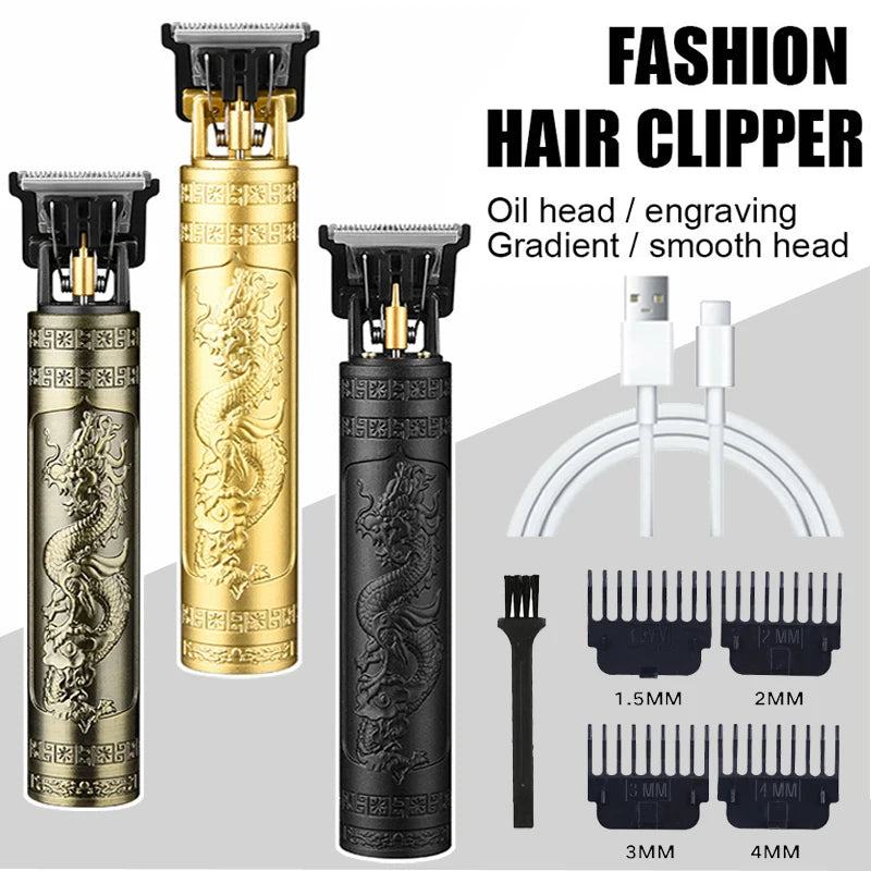 Portable Hair Cutting Machine T9 Vintage Trimmer USB Shaver