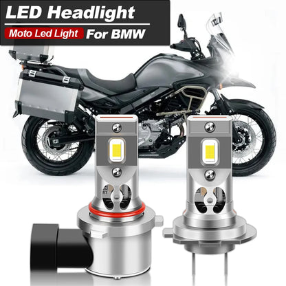 Apmatauto CANbus LED Motorcycle Headlight Bulbs Kit H7 HB3 6000K 25000LM for BMW S1000R 2014-2019