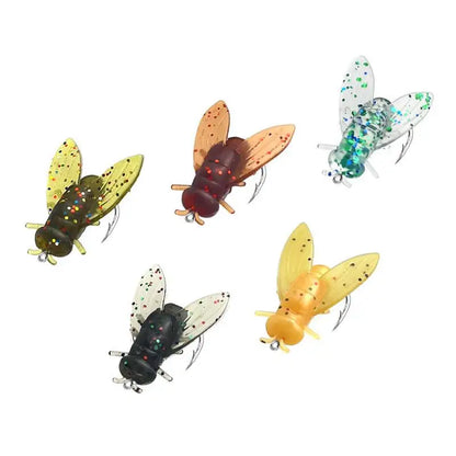 New 50-10PCS Mini Bionic Fly Fishing Bait For Salmon Trout