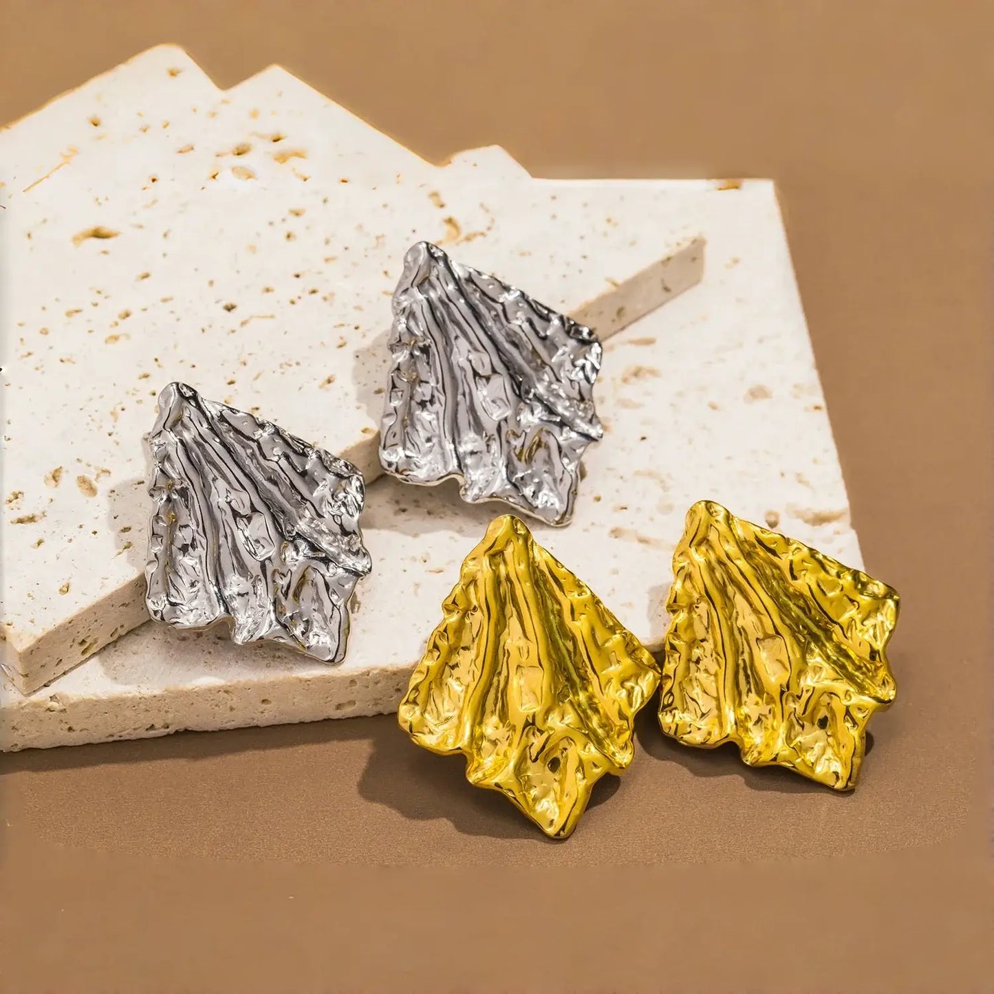 Creative Gold Plated Square Geometric Earrings for Women