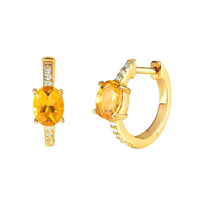 Colorful Crystal Heart Hoop Earrings for Women in Stainless Steel with 14k Gold Plating and Cubic Zirconia Luxury Jewelry