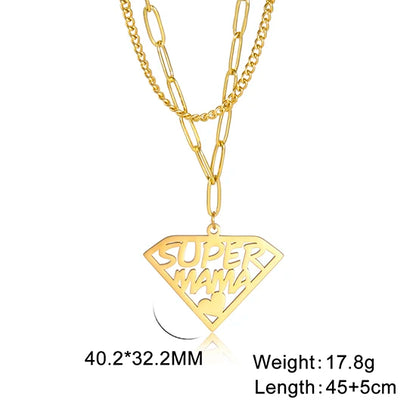 Cazador Sweet Love Heart Pendant Necklace for Women Stainless Steel Jewelry Mother's Day Gift 2025