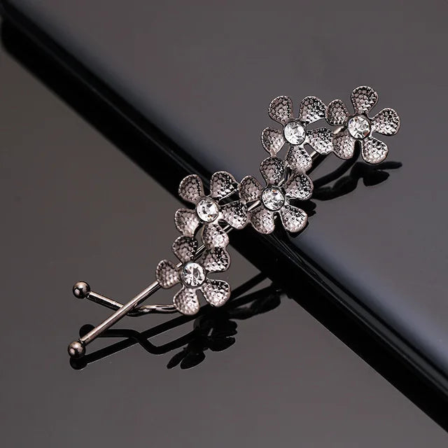 Vintage Moon Star Rhinestone Hairpin for Women Bridal Wedding Accessories