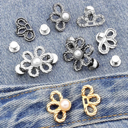 Metal Flower Button Snap Fastener Clip for Perfect Jeans Fit