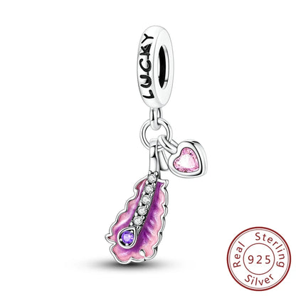 Elegant 925 Sterling Silver Turtle Pendant Beads for Bracelets KSC399