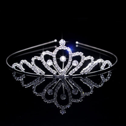 AINAMEISI Crystal Love Headdress - Exquisite Crown for Brides & Girls' Celebrations