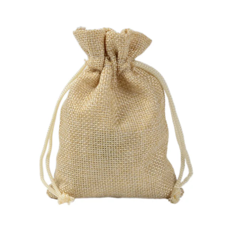 Colorful Cotton Jute Gift Pouches Set of 50 - Customizable Storage Bags for Jewelry and Accessories