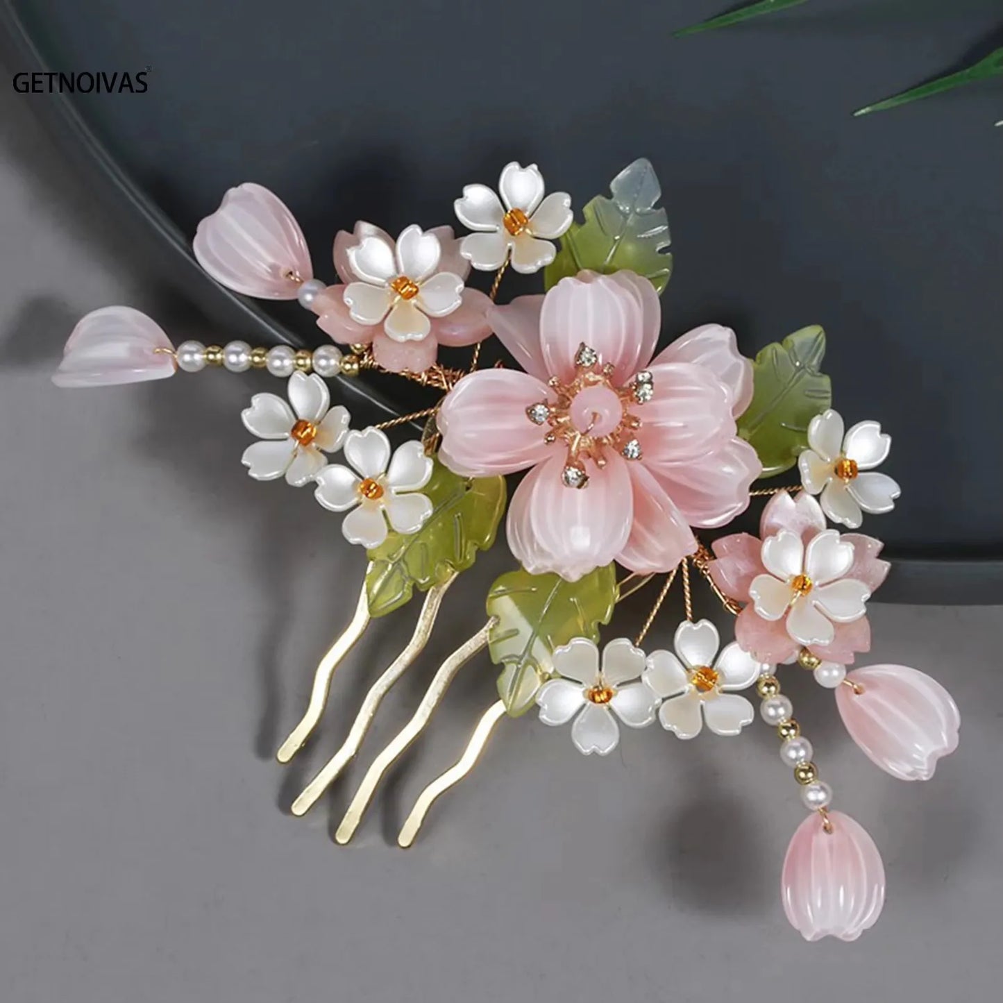 Vintage Chinese Hanfu Hair Accessories Set for Bridal Elegance