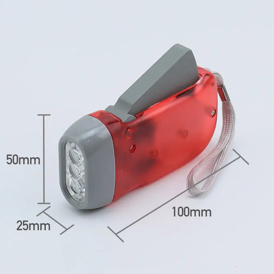 Portable Mini Size Plastic Hand-Pressing LED Rechargeable Flashlight for Camping Outdoor Night Light