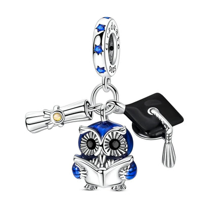 925 Sterling Silver Love Starry Sky Cat Paw Charms Beads