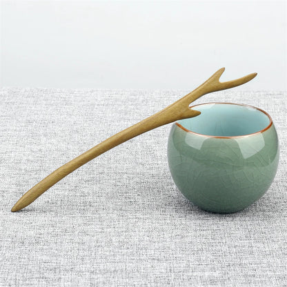 Vintage Green Sandalwood Hair Stick Chinese Style Natural Wood Hairpin Jewelry