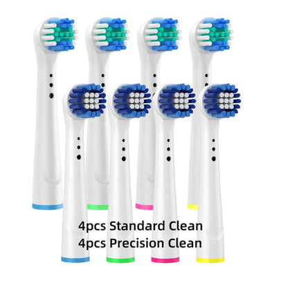 Toothbrush Replacement Heads Refill for Oral B Electric Toothbrush Pro1000 Pro 3000 Pro5000 Pro7000 Vitality Floss Action - 16 Pack 8 Assorted F
