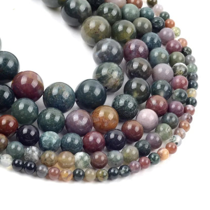 Indian Agate Natural Stone Beads for DIY Jewelry Making Bracelet Necklace Accessories