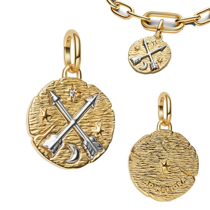 925 Sterling Silver Golden Geometry Charm Set with Heart Star Zircon Beads for DIY Womens Jewelry Gift