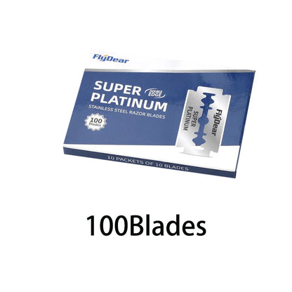 Razor Stainless Steel Double-Blade Razor for Men Shaving 100 Blades