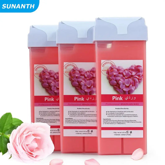 Lavender Hair Removal Wax Roller Refill Kit for Painless Leg and Underarm Care