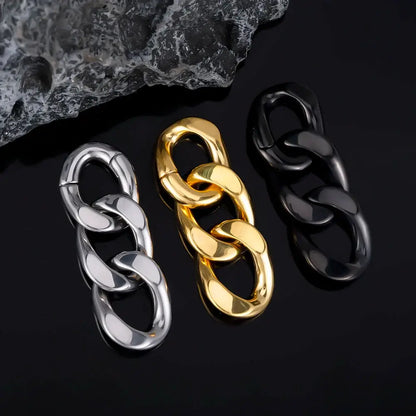 Vankula 2PCS 6mm Stainless Steel Chain Ear Weights Hangers Plugs Jewelry