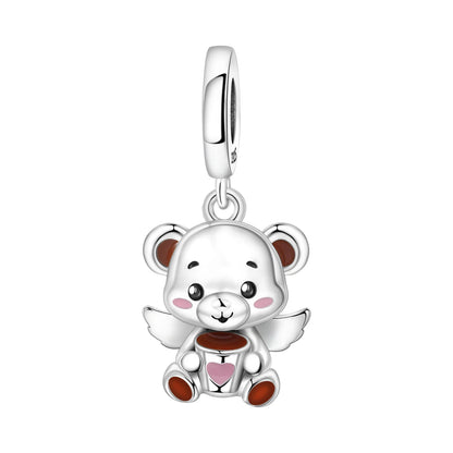 925 Sterling Silver Cute Pet Animal Pendant Charm Gift