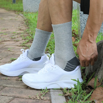 Plus Size Cotton Cycling Crew Socks Thick Towel Antislip