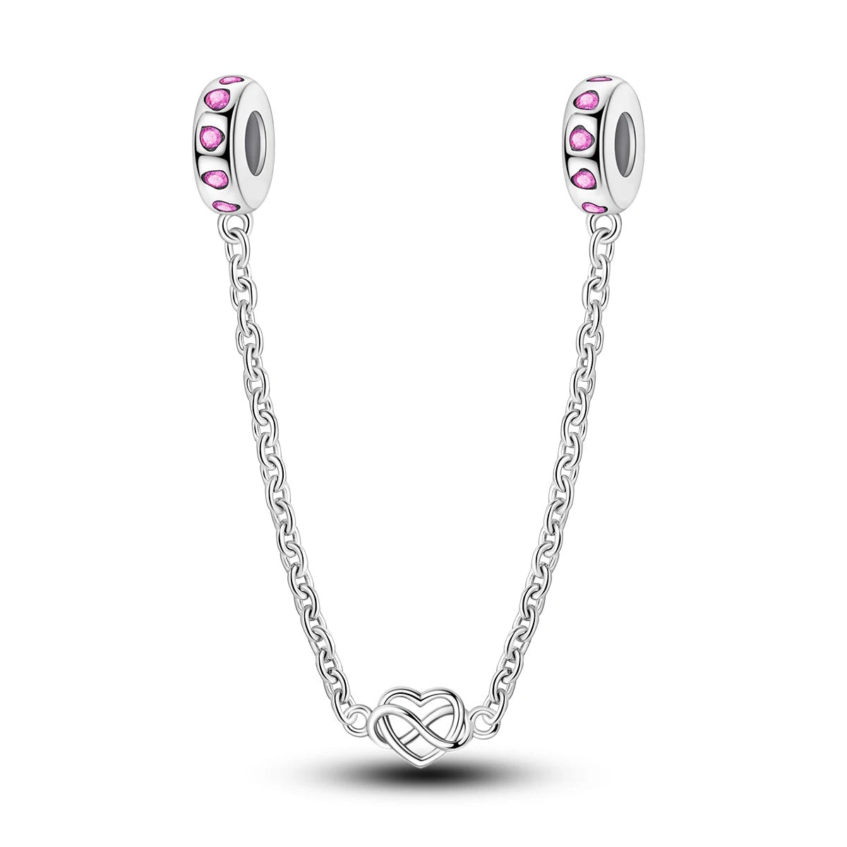 Moonlit Charm Clip 925 Silver Safety Chain Clasp for DIY Bracelets Jewelry for Women and Girls KTC1281