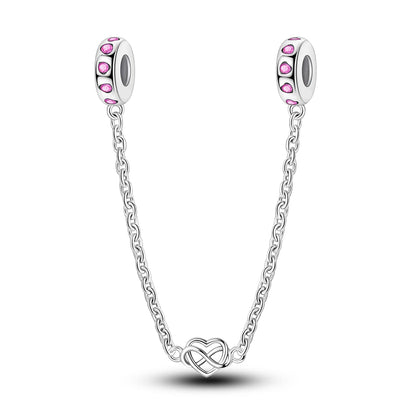 Moonlit Charm Clip 925 Silver Safety Chain Clasp for DIY Bracelets Jewelry for Women and Girls KTC1281