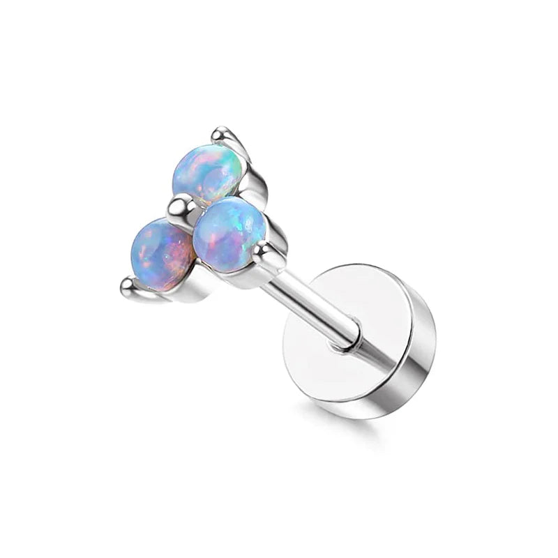 Drperfect Surgical Steel Butterfly Flower Cartilage Stud Earrings for Women with Screw-Back Design