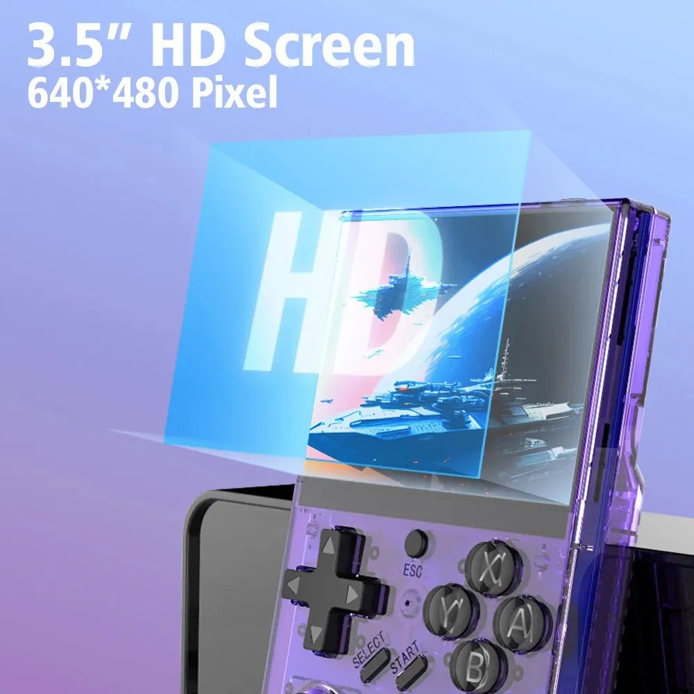 BOYHOM R35PlUS Retro Handheld Game Console 3.5 Inch Video Game Console Linux System Double Joystick Portable Pocket Video Player