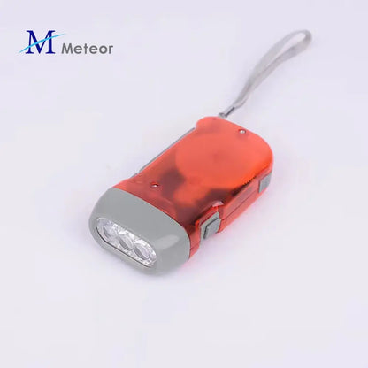 Portable Mini Size Plastic Hand-Pressing LED Rechargeable Flashlight for Camping Outdoor Night Light Red CHINA