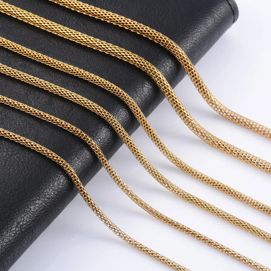 Gold Plated Adjustable Stainless Steel Lantern Necklace for DIY Jewelry Making