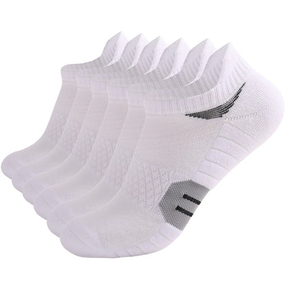 6 Pairs Men Sports Running Heavy Cushion Anti Slip Socks