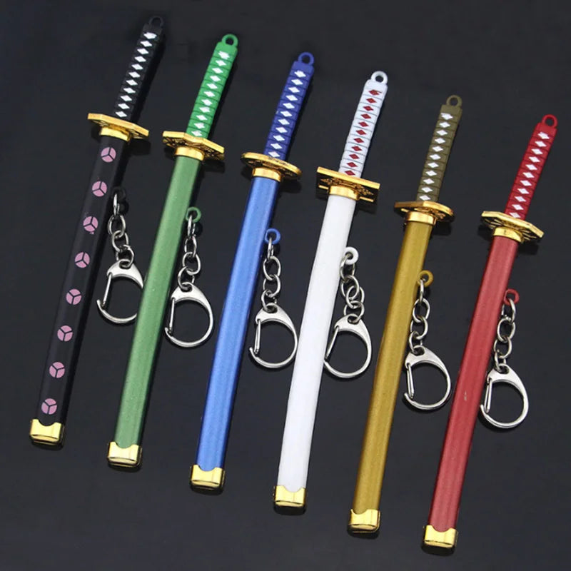 Mini Roronoa Zoro Sword Keychain for One Piece Fans