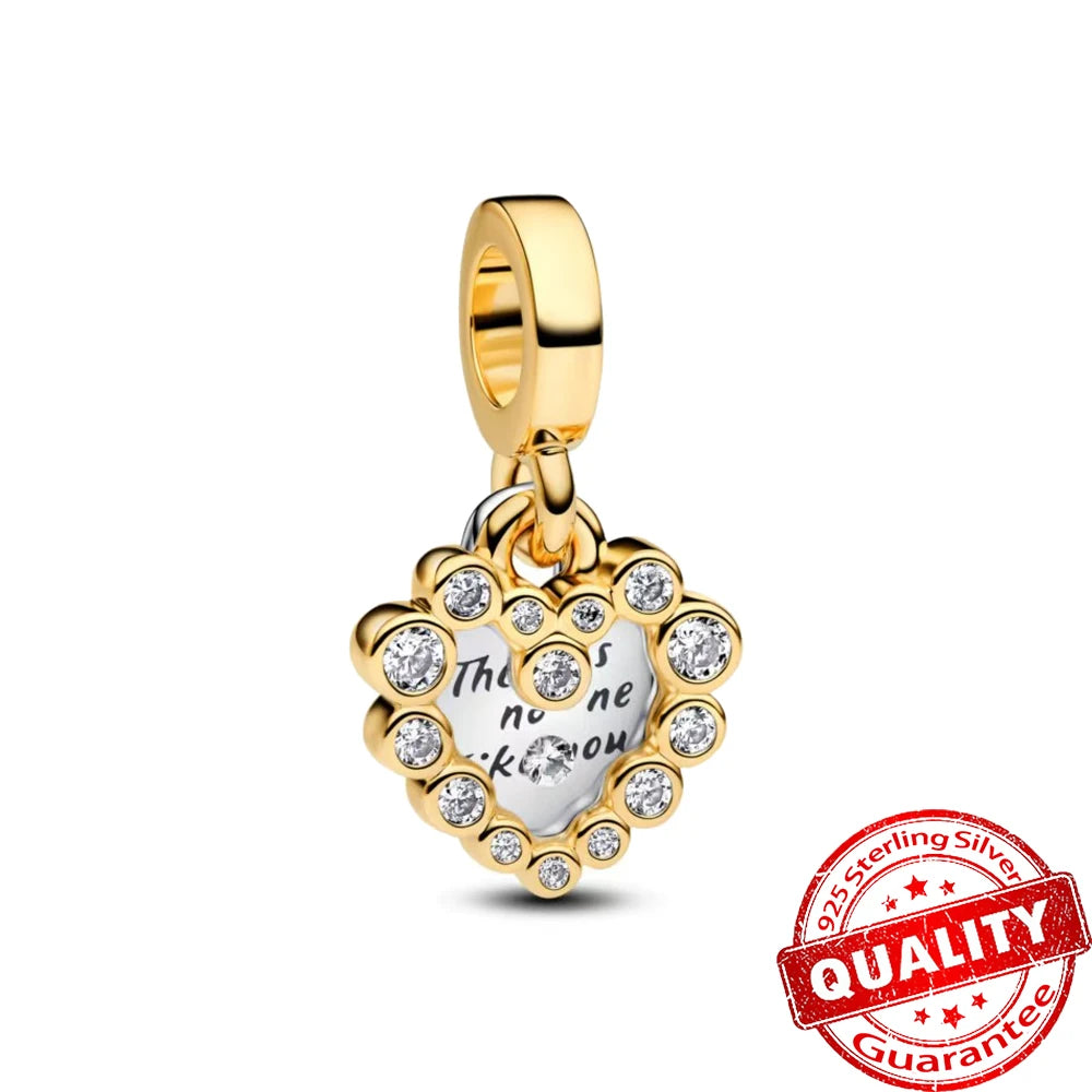 Luxury Sterling Silver Moon Sun Charm for Bracelets and Necklaces