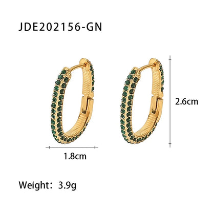 Youthway Stainless Steel Geometric Hoop Earrings Waterproof Fashion Jewelry for Women 2022