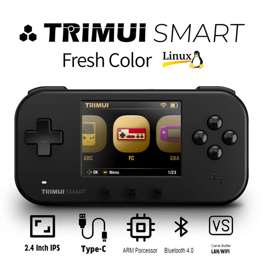 TRIMUI Smart 2.4 Inch IPS Handheld Console WiFi BT4.0 Mini Linux Retro Portable Game Simulator Gamer Gift