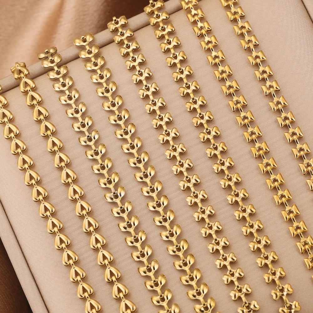 Gold Plated Stainless Steel Chain for DIY Jewelry Crafting Necklace Bracelet Anklet 1 Meter