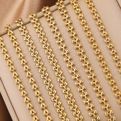 Gold Plated Stainless Steel Chain for DIY Jewelry Crafting Necklace Bracelet Anklet 1 Meter