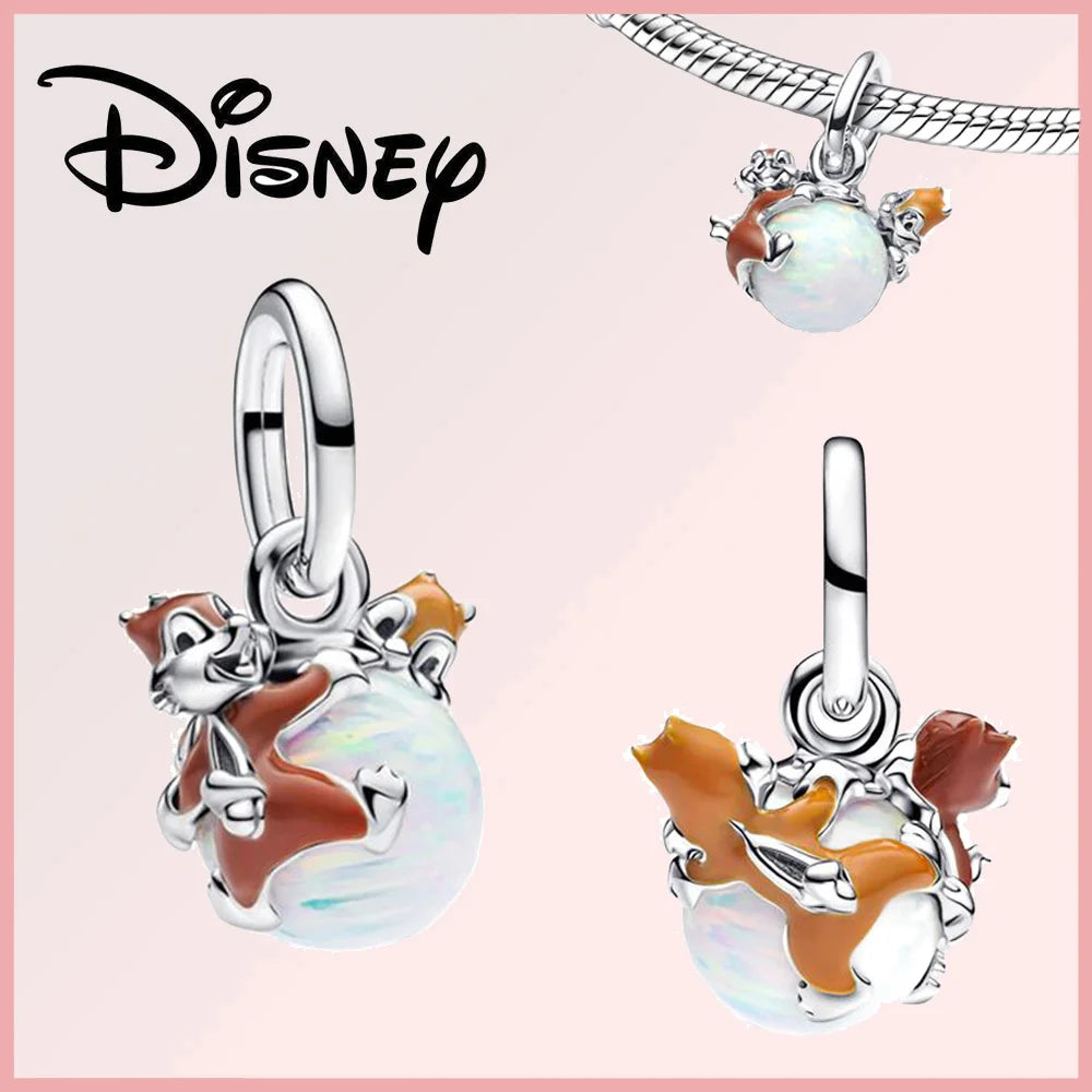 Disney 925 Sterling Silver Stitch Minnie Winnie Dangle