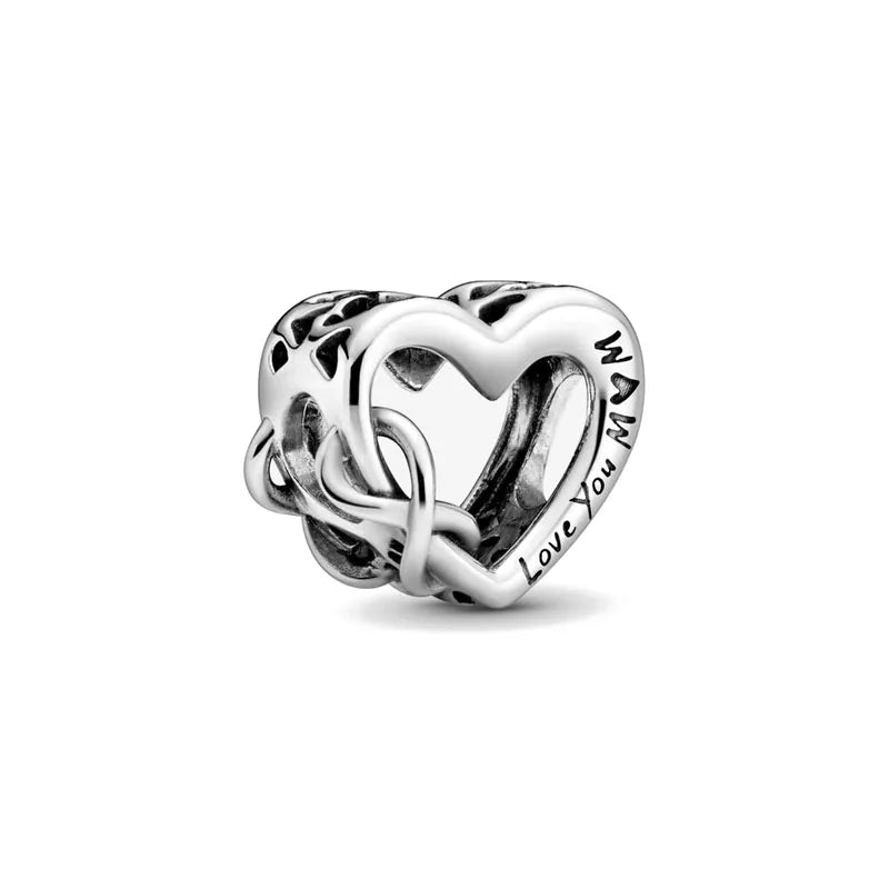 925 Sterling Silver Cute Character Bead Pendant for DIY European Bracelets B309