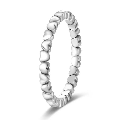 Silver Plated Luxury Stackable Ring with Real Infinite Flower Daisy Design for Women's Engagement and Wedding Parties PTR055