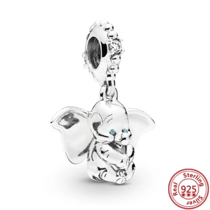Sterling Silver Animal Charm Beads for Bracelets Featuring Unicorns, Squirrels, Elephants, Owls, Cats, Dogs, Lions, Bears and Rabbits Y110