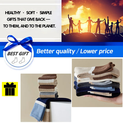5 Pairs Antibacterial Thermal Wool Socks Men Thick Crew