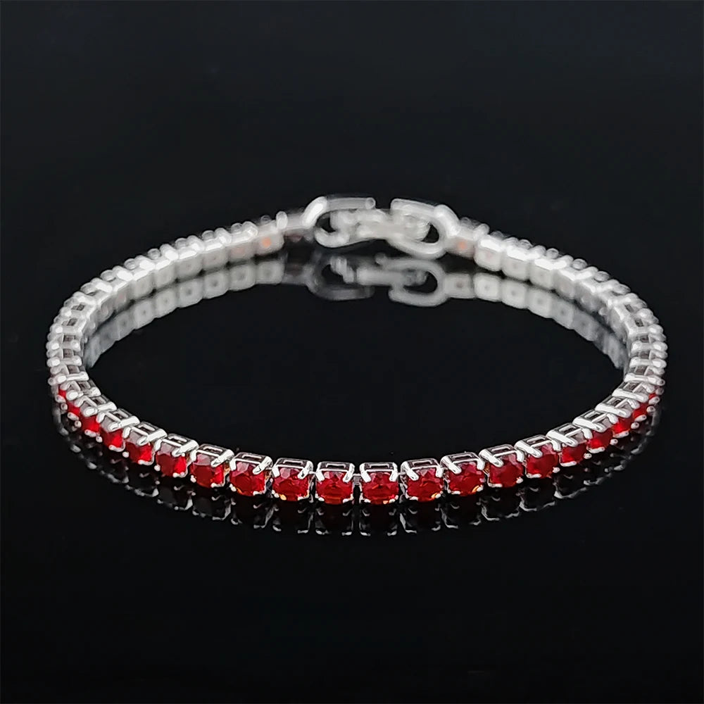 Elegant Sterling Silver CZ Tennis Bracelet for Women Wedding Fashion Jewelry