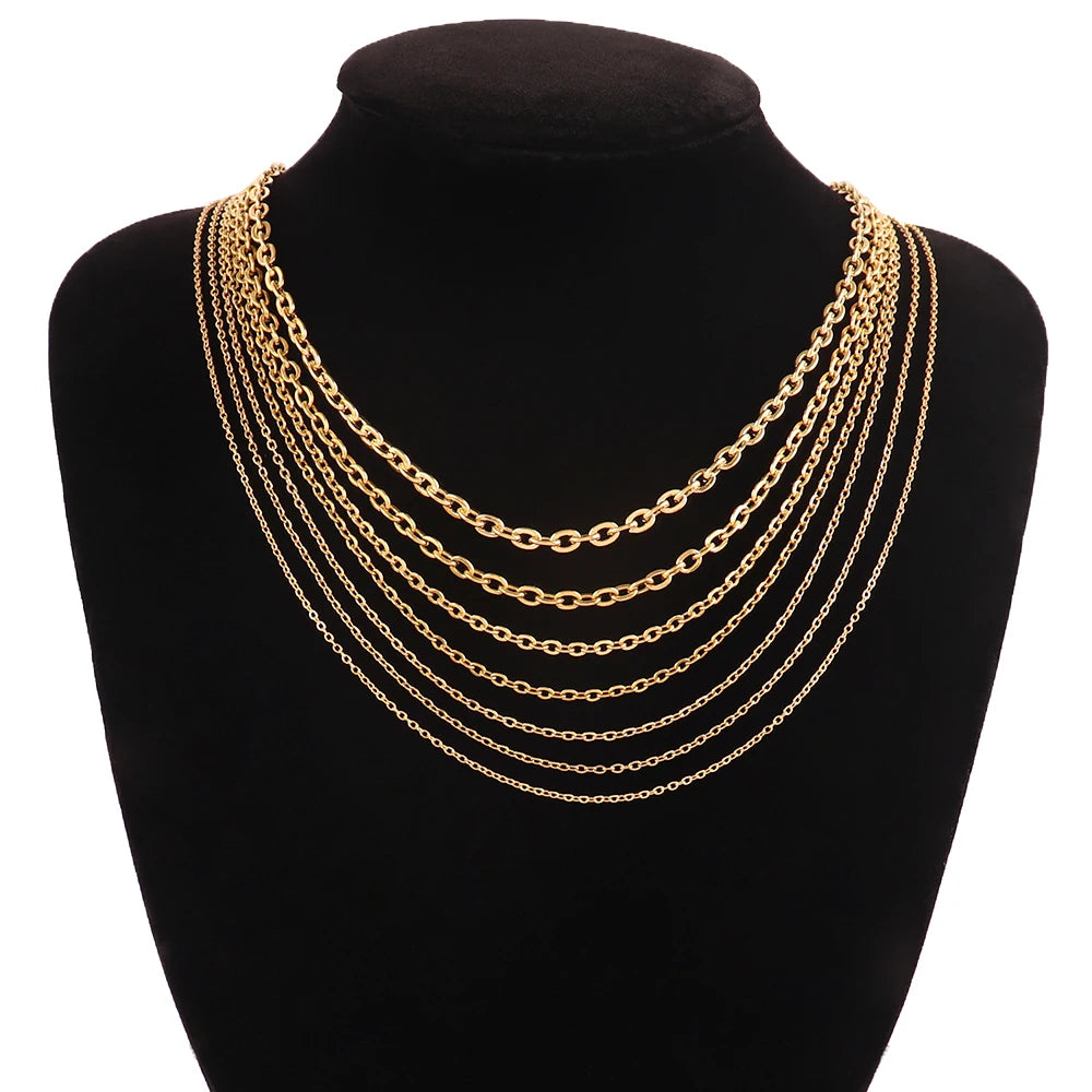 Gold Plated Stainless Steel O-Chains for DIY Jewelry Making 1m Necklace Craft Supplies