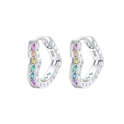 925 Sterling Silver Skull Pumpkin Cross Hoop Earrings Sparkling Zircon Glamorous Women Jewelry