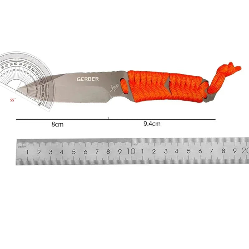 1pc Multi-Purpose Outdoor Knife, EDC Pocket Knife, Fixed Blade with Scabbard