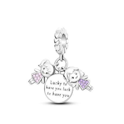 Lucky Leaf Dangle Bead Bracelet 925 Sterling Silver Plated DIY Jewelry Spacer B4228