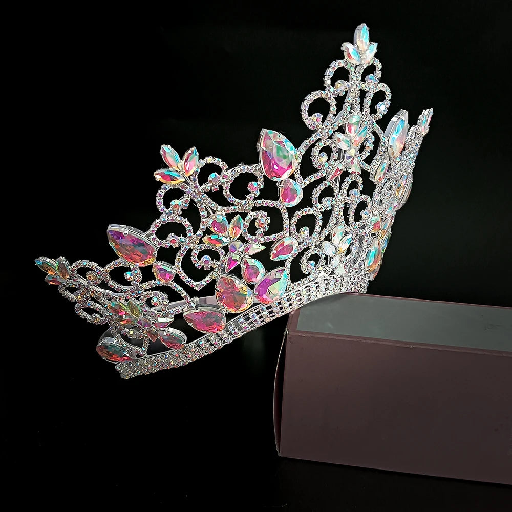 Luxurious Rhinestone Bridal Crown for Pageants and Celebrations