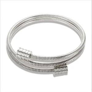 Jovolove Elegant Stainless Steel Waterproof Bangle for Women - Fashionable Gemstone Design