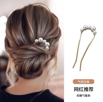 Elegant Pearl U Shaped Hairpins for Bridal Weddings and Special Occasions